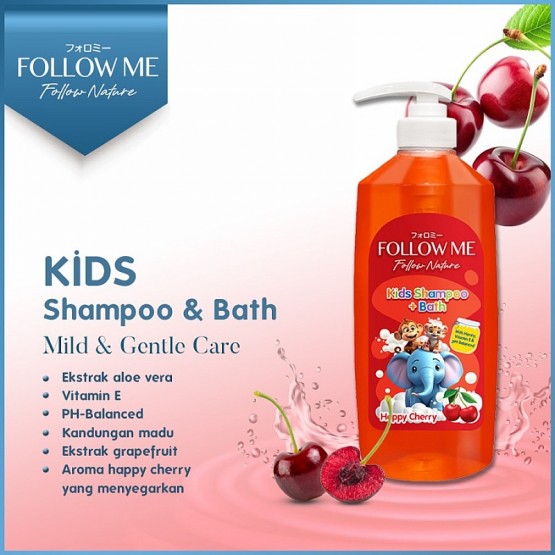 Follow Me Kids Shampoo + Bath Happy Cherry 800ml